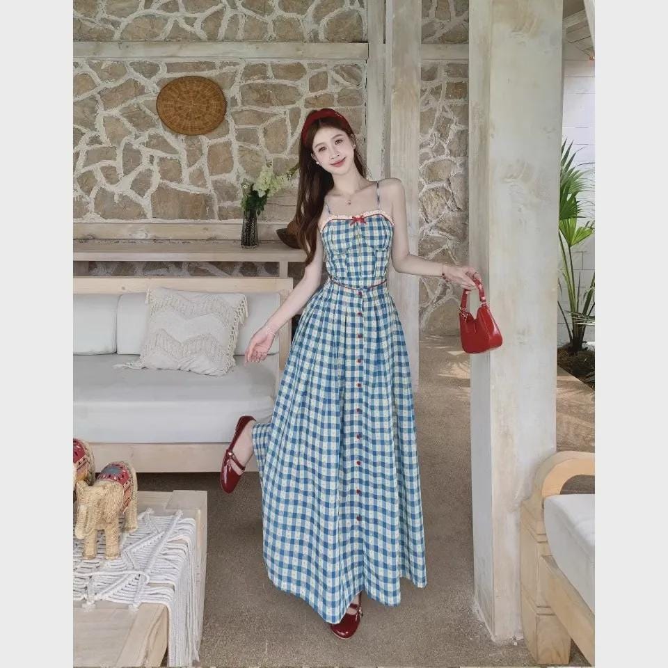 Korean Maxi Dress - Etsy Korean Maxi Dress - Etsy