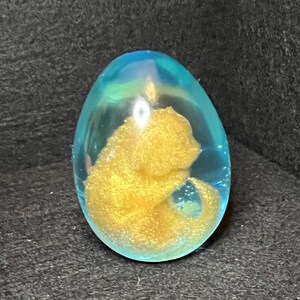 Handmade Resin Dragon Egg – Golden Dragon, Sea Mist Shell