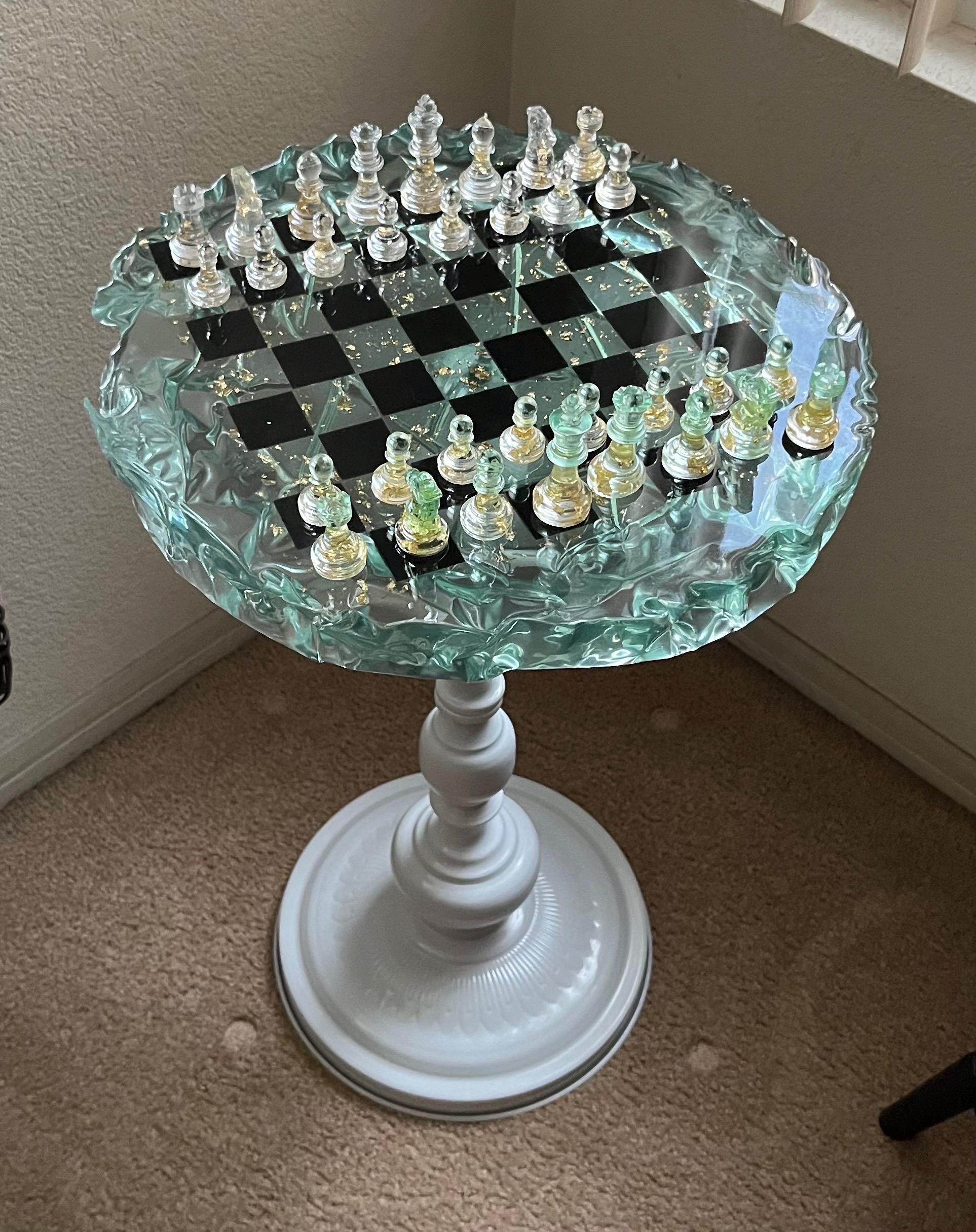 Epoxy chess table - Etsy 日本