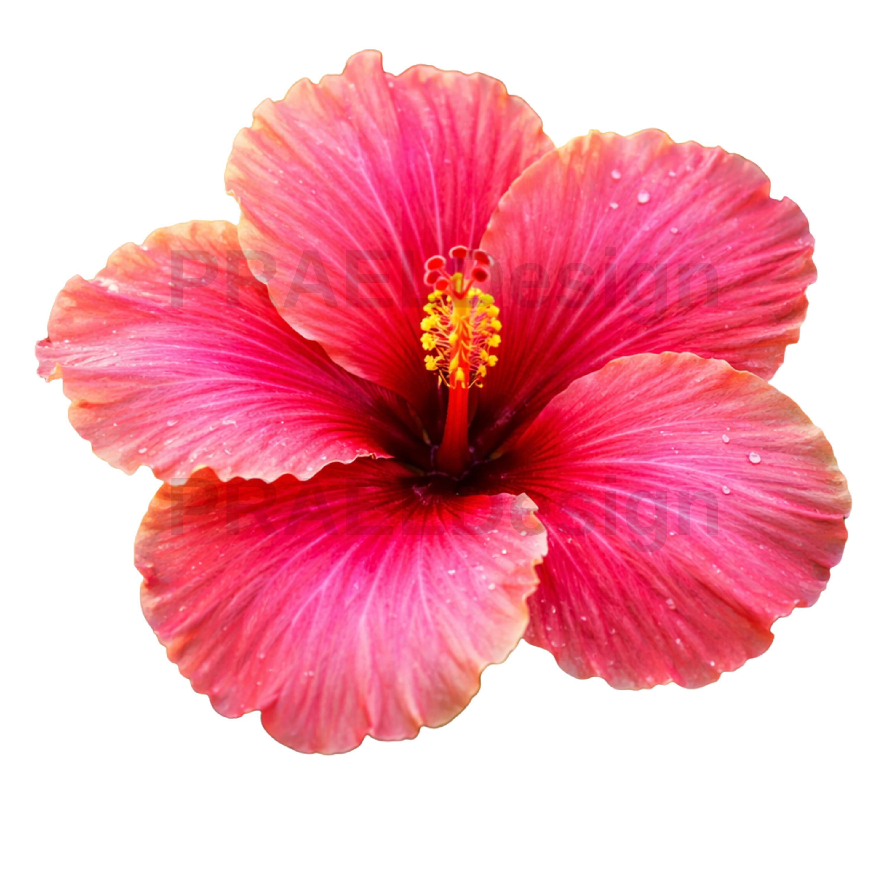 Tropical Hibiscus Flower Clipart Bundle | PNG SVG Files (digital ...