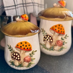 Merry Mushroom Sears 1978 Canisters - Etsy