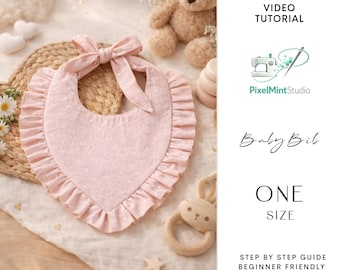 Ruffle Baby Bib Sewing Pattern | Beginner Friendly (PDF A4/A0)