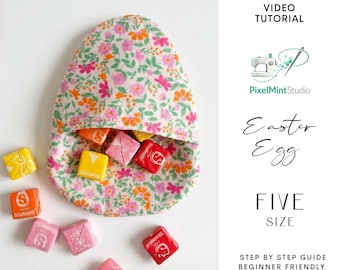 Fillable Easter Egg Sewing Pattern – Beginner Friendly, 5 Sizes (PDF Pattern)