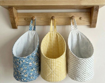 Quilted Hanging Storage Pod Sewing Pattern | Two Sizes Wall Organizer (PDF Download)