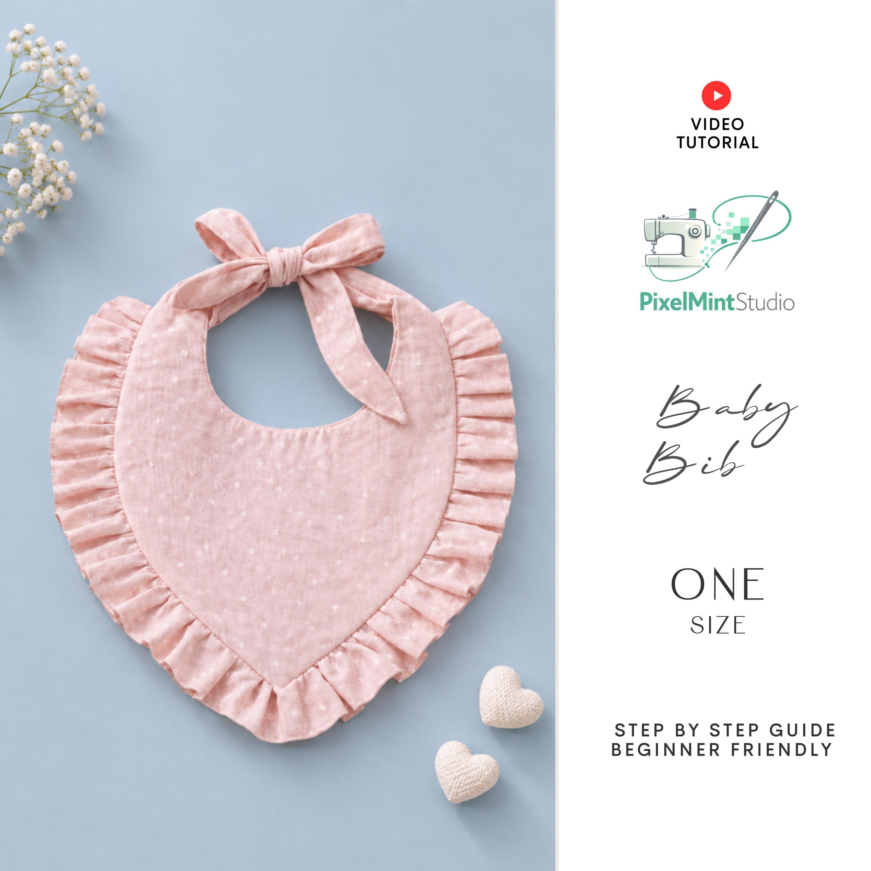 Ruffle Baby Bib Sewing Pattern | Beginner Friendly (PDF A4/A0) - Etsy