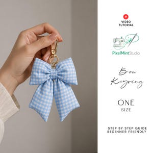 Patron de couture pour porte-clés nœud bouffant | Modèle de porte-clés à faire soi-même (PDF) | Idéal pour les débutants