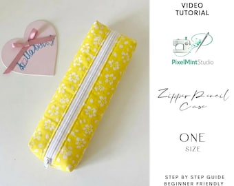 Zipper Pencil Case Sewing Pattern | Beginner-Friendly PDF with Video