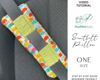 シートベルトピローの縫製パターン｜初心者向け、ビデオチュートリアル（PDFパターン A4/A0）