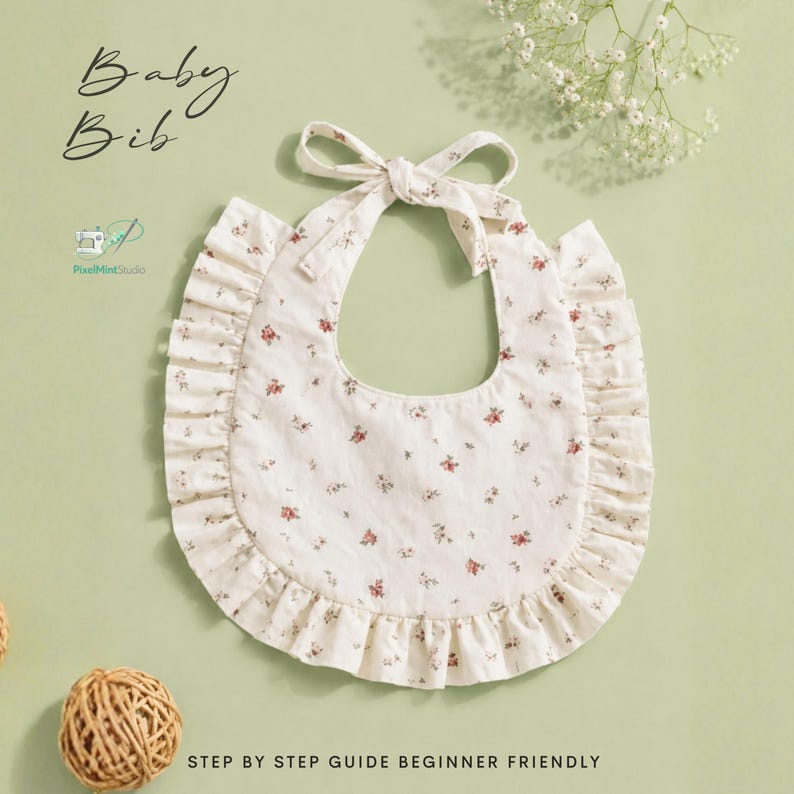 Ruffle Baby Bib Sewing Pattern | Beginner Friendly (PDF With Video ...