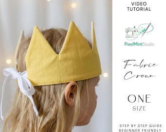 Patrón de corona de tela DIY / Corona de cumpleaños para niños principiantes (PDF)