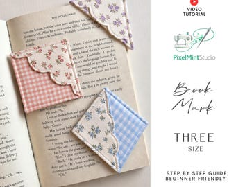 Corner Fabric Bookmark Sewing Pattern | Corner Book Mark DIY Pattern PDF | Easy Beginner Sewing Patterns (Digital Download)