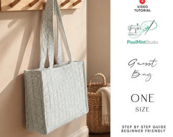 Quilted Tote Bag Sewing Pattern | Gusset Bag US (PDF Download)