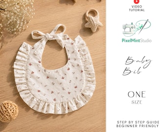 Ruffle Baby Bib Sewing Pattern | Beginner Friendly (PDF with Video Tutorial)