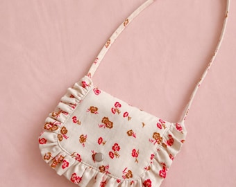Ruffled Flap Kids Bag Sewing Pattern | Baby Accessories | Beginner Crossbody Bag PDF (A4/A0/Letter)