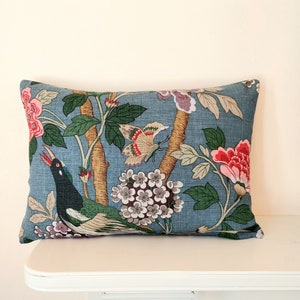 Hydrangea Bird Pillow GP J Baker 14 x 20 inch
