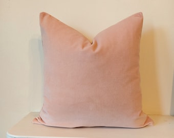Blush Pink Velvet Pillow Cover