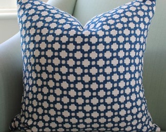Schumacher Betwixt Indigo Pillow Cover