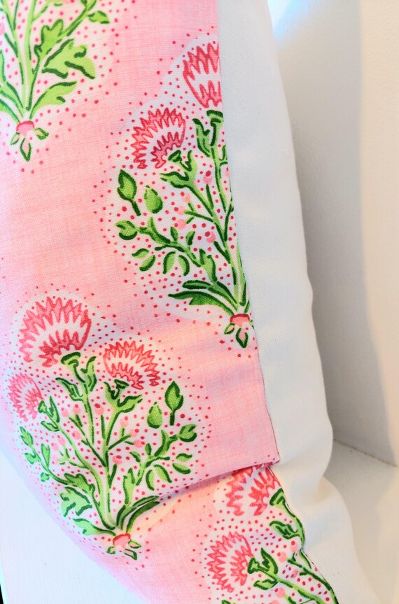 Woodblock Bloom Pillow, Woodblock Print Pillow, Kalamkari Pillow