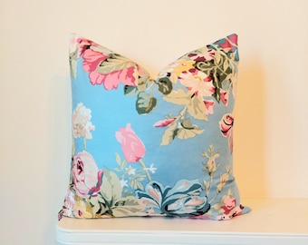 Brunschwig & Fils Westbury Bouquet Pillow Cover, English Chintz, Vintage Chintz Pillow