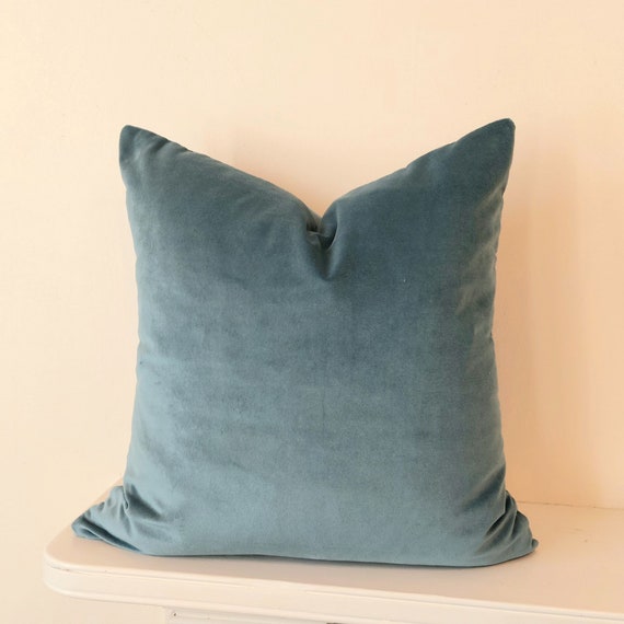 Blue Velvet Pillow Cushion Cover