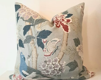 GP & J Baker Hydrangea Bird Pillow Cover
