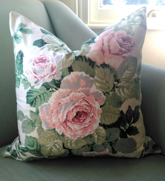 Rose Cummings Cabbage Rose Pillow Rose Cummings Cabbage Rose Pillow