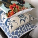 Woodblock Bloom Pillow, Woodblock Print Pillow, Kalamkari Pillow