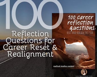 Career Reflection Questions Workbook | 100 Guided Prompts for Clarity (PDF Download)