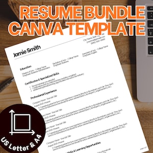 Lot de modèles de CV Canva | 1-3 pages, lettre de motivation (téléchargement numérique)