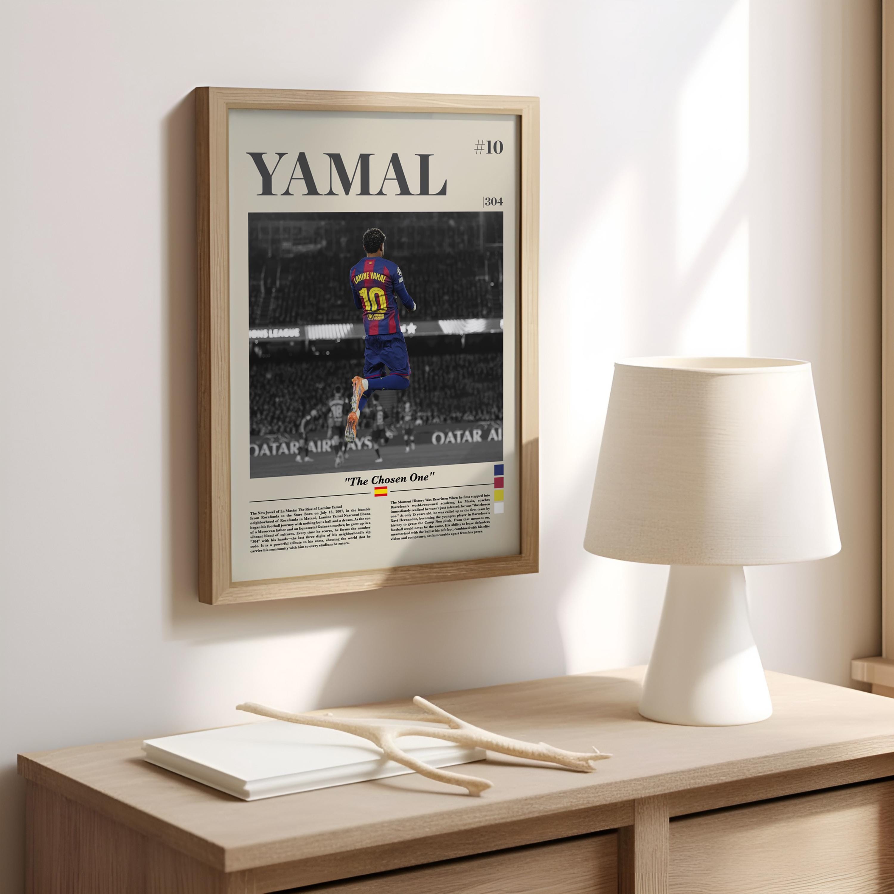 Yamal Rasmlar Lamine Yamal Poster, Soccer Star Art Print (digital Download A3 300 DPI ...