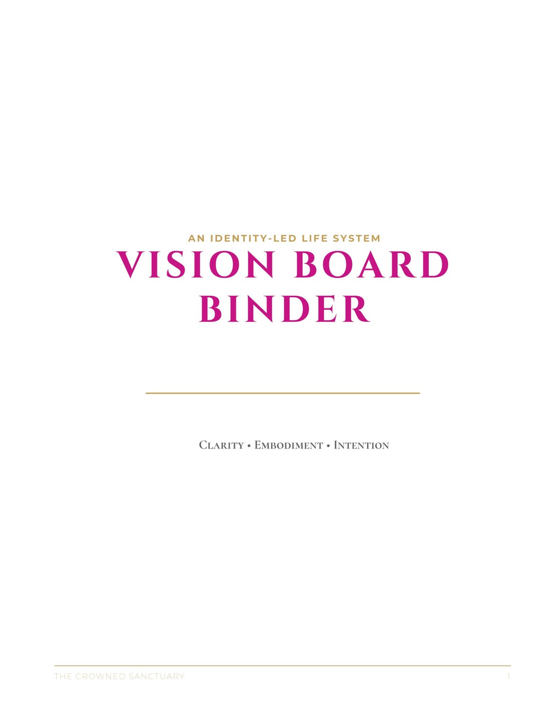 Vision Binder Vision Board Binder | Identity-based Goal Planner | Printable Life ...