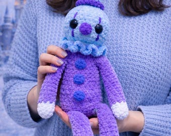Crochet Clown Doll Amigurumi Pattern PDF • Cute Plushie Clown Tutorial • Beginner Friendly Crochet Pattern