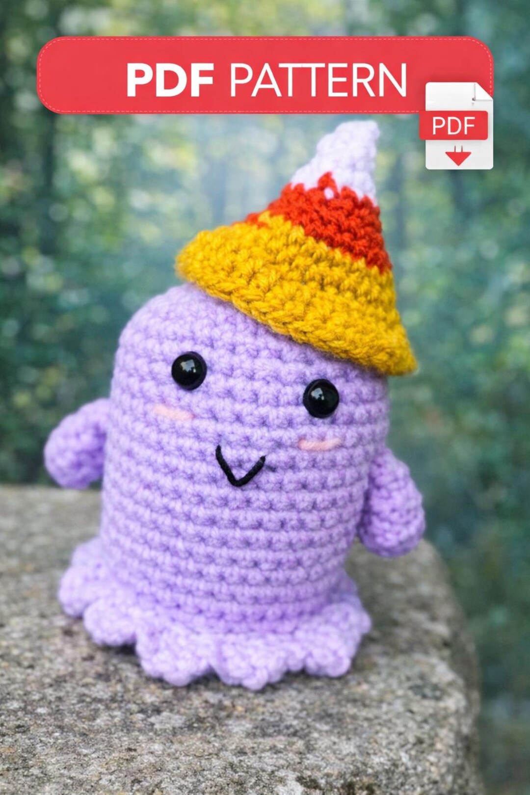 Mystie the Crochet Ghost Amigurumi Pattern • Cute Halloween Ghost ...