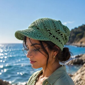 Crochet Bandana Hat Pattern, Intermediate PDF Tutorial, Boho Head Scarf Pattern, Instant Download Crochet Guide