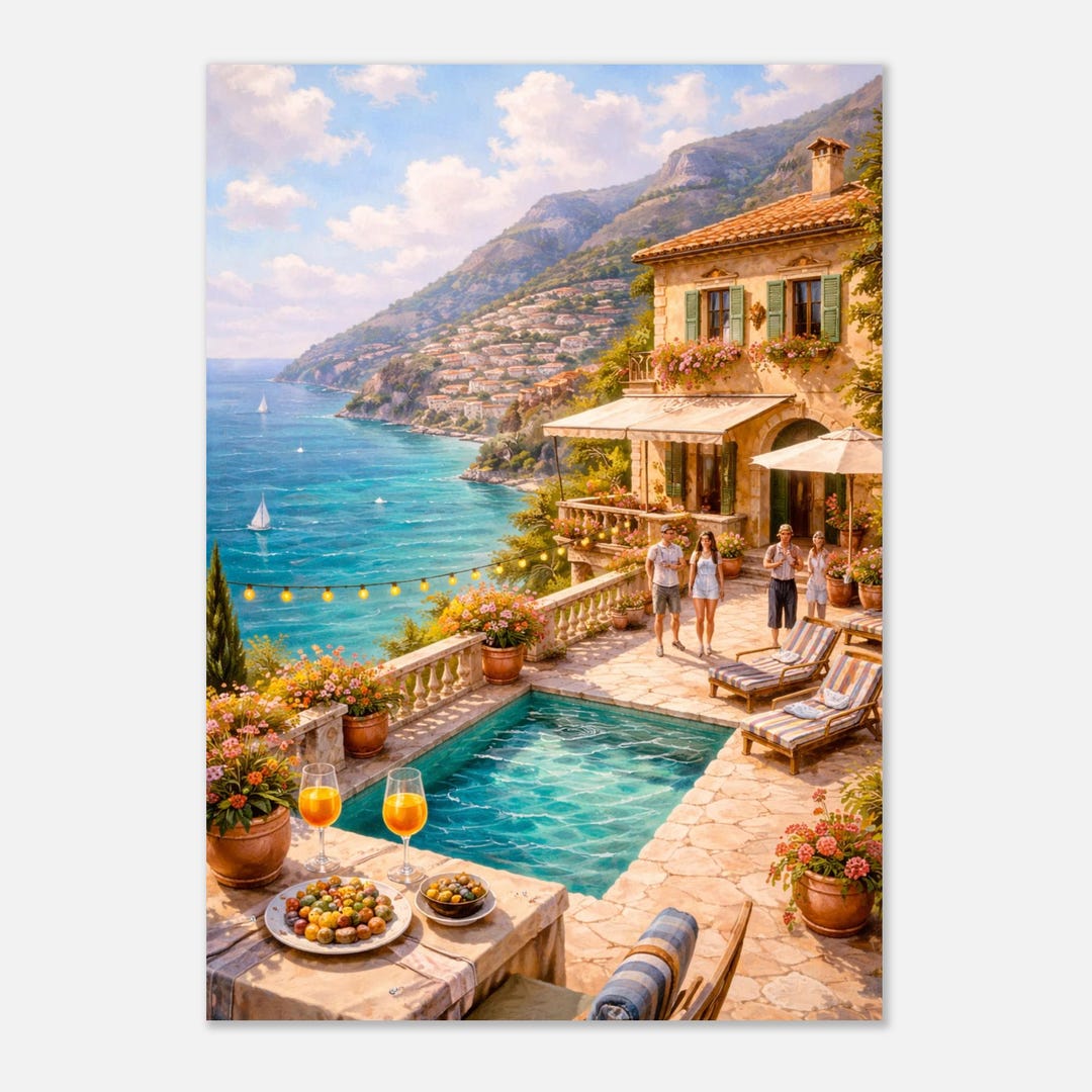 Mediterranean Villa Wall Art – Italian - Etsy