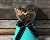 Turquoise Faux Gumball Machine ~ Dog Treat Jar ~ Cat Treat Jar ~ Pet Food Jar ~ Paw Print