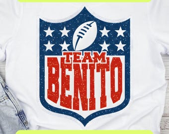 Team Benito SVG PNG, Benito Bowl Football Jersey Game Day Design, Bunny Bowl Shirt Cricut Cut Files, Superbowl Png, Digital Download