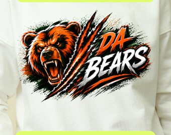 Da Bears Football PNG SVG, Vintage Chicago Football PNG svg, Retro Chicago Game Day svg, Bears Png, Digital Download