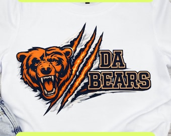 Da Bears Football PNG SVG, Vintage Chicago Football PNG svg, Retro Chicago Game Day svg, Bears Png, Digital Download