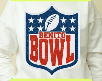 Team Benito PNG SVG, Benito Bowl Football Game Day Design, Bunny Bowl Shirt Cricut Cut Files, Digital Download
