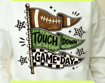 Football Season PNG SVG, Retro Game Day Shirt Design, Touchdown Graphic, Varsity Football Mom Sublimation, Fall Sports Digital Download