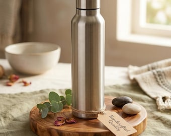 Insulated Stainless Steel Water Bottle 1L, BPA Free Sport Flask, Leakproof Gym Hiking Camping Bottle, Reusable Eco Drinkware, Gift for Him