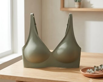 Seamless Push Up Bra Women, Wireless No Underwire Bralette, Removable Pad T-Shirt Bra, Full Coverage Everyday Comfort Bra