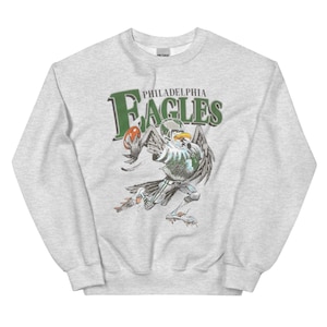 Vintage Philadelphia Eagles Crewneck-tröja – Retro NFL-grafik Eagles-fotbollströja, klassiska fankläder för män och kvinnor