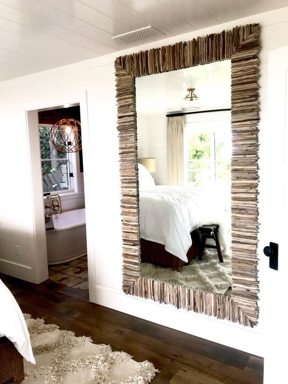 7 X4 Driftwood Mirror Bedroom Office Entryway Reclaimed Rectangle