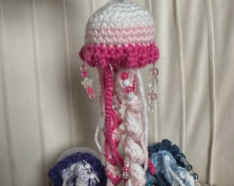 Crochet Jellyfish Keychain