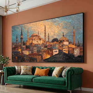 Sultan Ahmet,Istanbul Canvas Print, Sultan Ahmed Mosque, Turkish Cityscape Wall Art