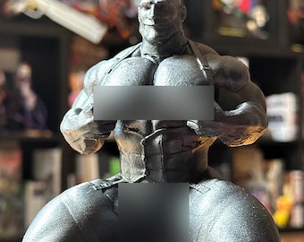 Kneeling Daddy Bara Figure / Gay, Submissive, Muscular Fantasy Collectible