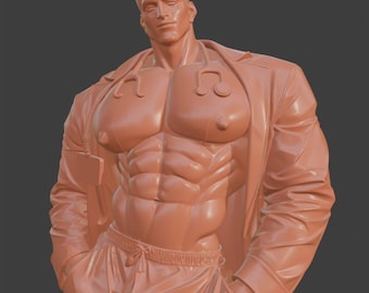 Sexy Bara Doctor STL – Muscular Male Medical Figure for 3D Printing