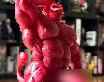 Fierce Muscular Feline Figure / Bara, Yaoi, Gay, Incineroar-Inspired Fan Art